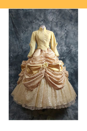 Princess Belle Velvet With Brocade Winter Beauty And Beast Cosplay Costume