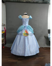 Princess Cinderella With Teal Sequined Overlay Cosplay Costume