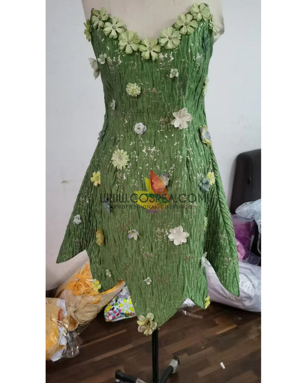 Tinkerbell With Faux Flowers Cosplay Costume