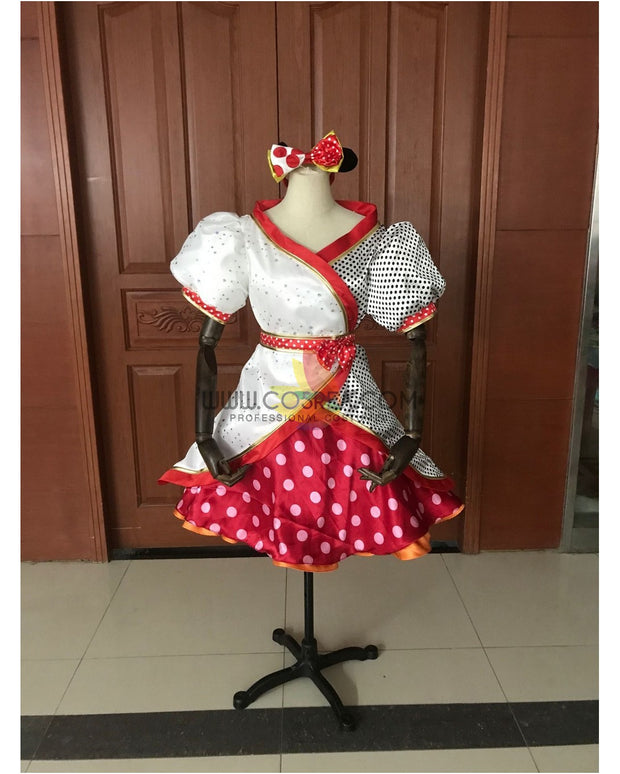 Disney Parade Minnie Polka Dot Cosplay Costume