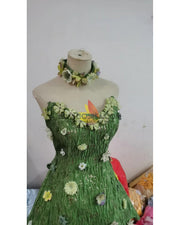 Tinkerbell With Faux Flowers Cosplay Costume