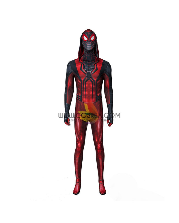 Miles Morales Crimson Cowl Digital Printed Cosplay Costume