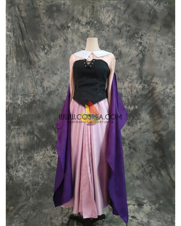 Princess Aurora Briar Rose Satin Sleeping Beauty Cosplay Costume