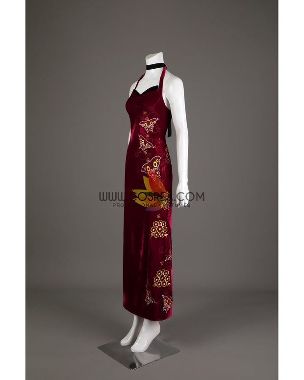 Ada Wong Velvet Qipao Dress Resident Evil 4 Remake Cosplay Costume