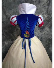 Princess Snow White Velvet With Standing Collar Cosplay Costume