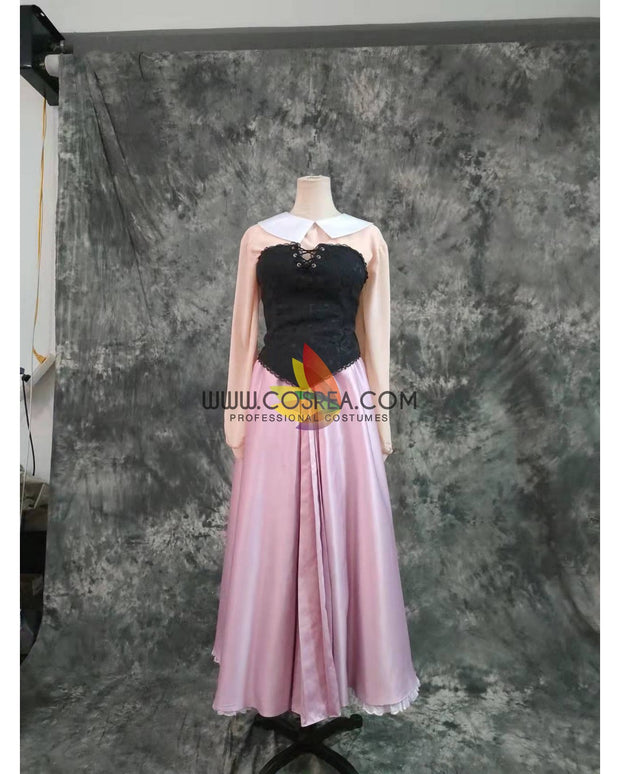 Princess Aurora Briar Rose Satin Sleeping Beauty Cosplay Costume