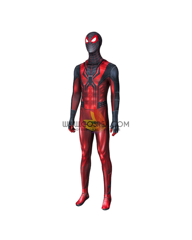 Miles Morales Crimson Cowl Digital Printed Cosplay Costume