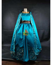 Brave Merida With Cloak Embroidered Cosplay Costume