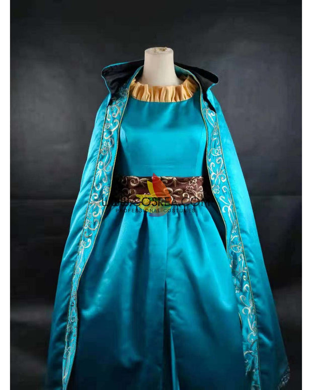 Brave Merida With Cloak Embroidered Cosplay Costume