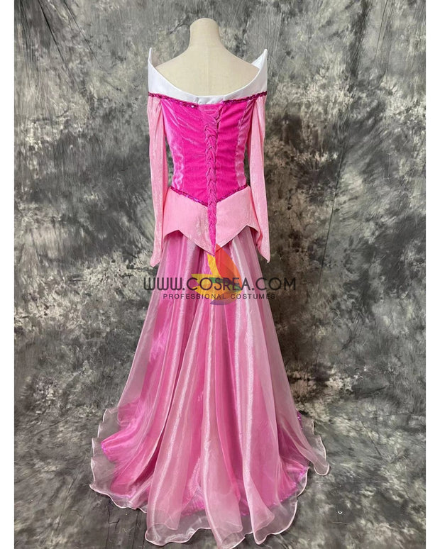 Princess Aurora In Velvet Fabric Cosplay Costume