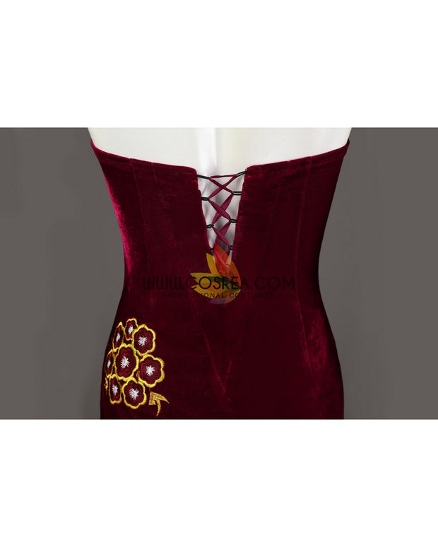 Ada Wong Velvet Qipao Dress Resident Evil 4 Remake Cosplay Costume