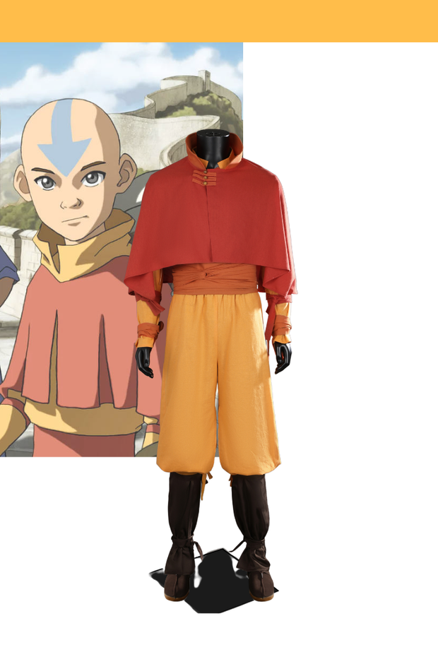 Cosrea A-E Avatar The Last Airbender Aang Custom Costume