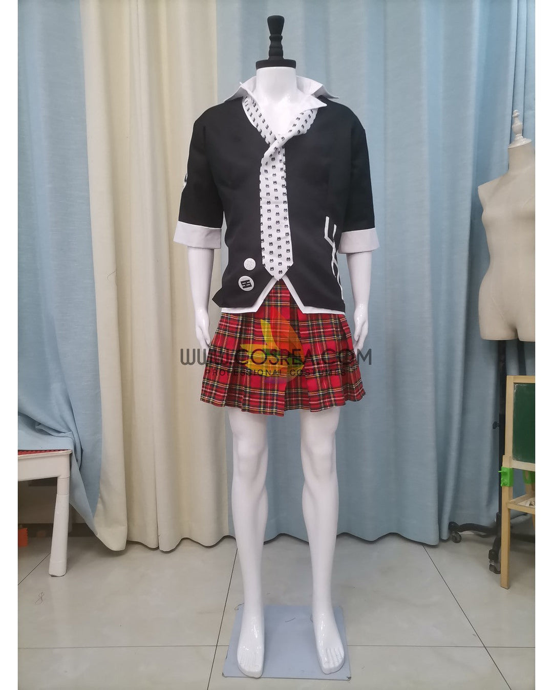 Danganronpa Junko Enoshima Uniform Fabric Cosplay Costume - Cosrea Cosplay