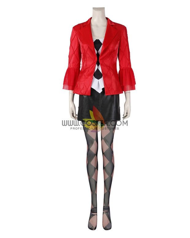 Cosrea DC Universe Harley Quinn Joker Folie à Deux Red Cosplay Costume