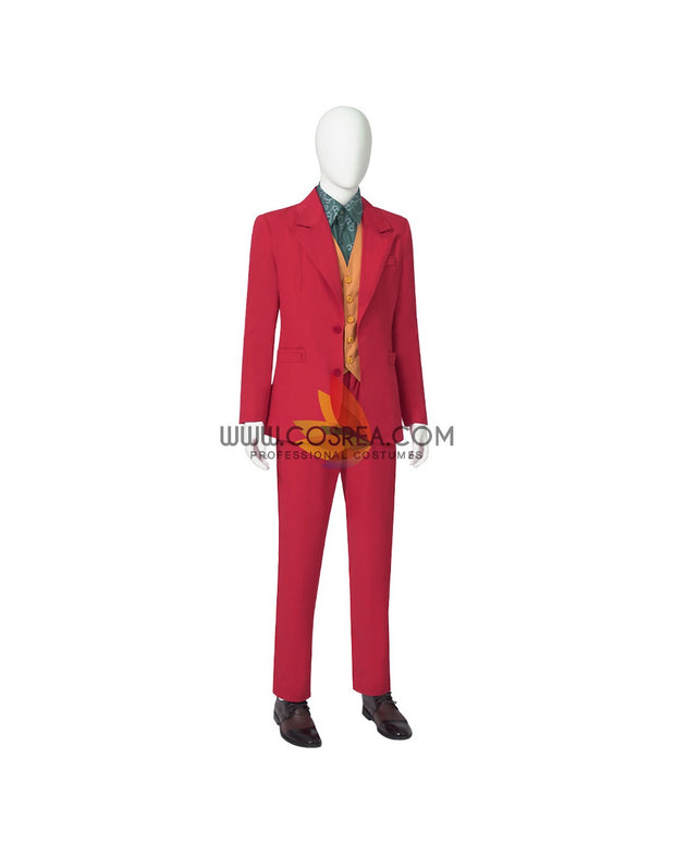 Cosrea DC Universe Joker Folie à Deux Red Suit Cosplay Costume