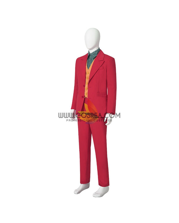 Cosrea DC Universe Joker Folie à Deux Red Suit Cosplay Costume