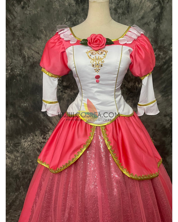 Cosrea Disney Barbie Classic Satin Dress With Sequined Overlayer Cosplay Costume