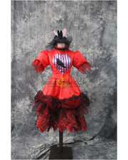 Cosrea Disney No Option Disney Parade Red With Black Overlay Halloween Cosplay Costume