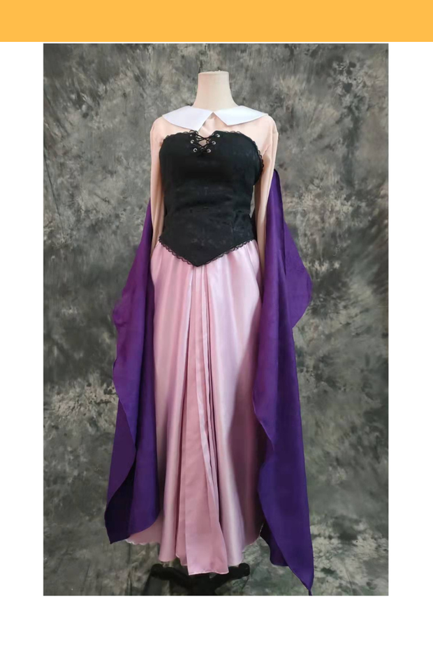 Cosrea Disney Princess Aurora Briar Rose Satin Sleeping Beauty Cosplay Costume