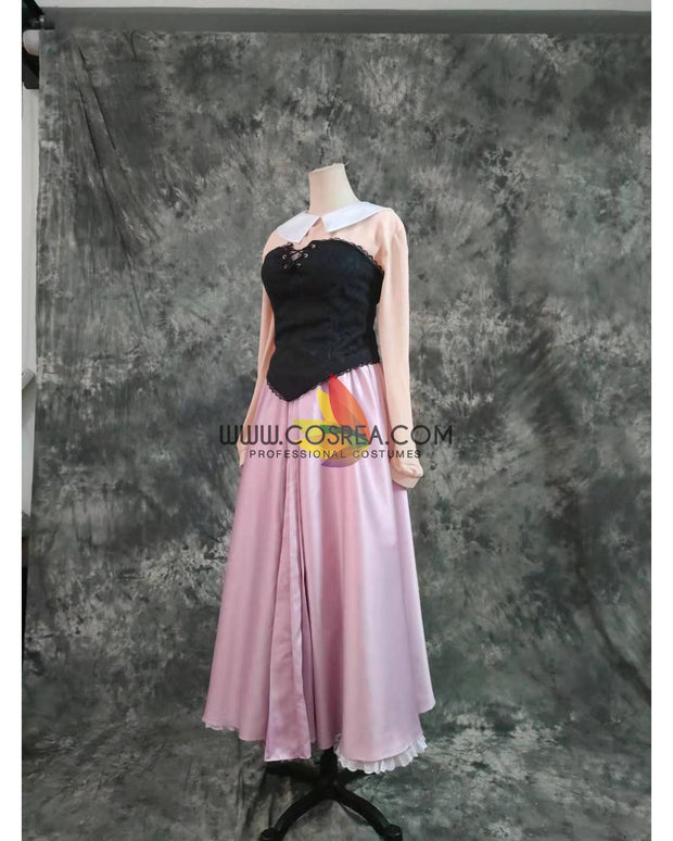 Cosrea Disney Princess Aurora Briar Rose Satin Sleeping Beauty Cosplay Costume