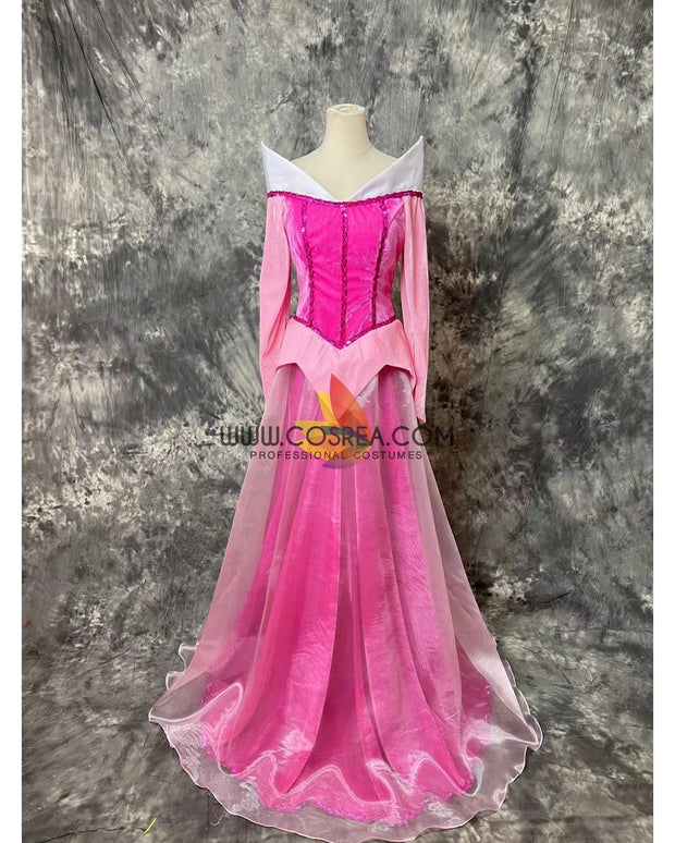 Cosrea Disney Princess Aurora In Velvet Fabric Cosplay Costume