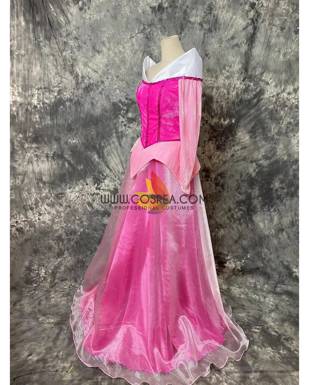 Cosrea Disney Princess Aurora In Velvet Fabric Cosplay Costume