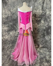 Cosrea Disney Princess Aurora In Velvet Fabric Cosplay Costume