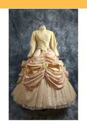 Cosrea Disney Princess Belle Velvet With Brocade Winter Beauty And Beast Cosplay Costume