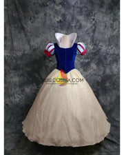 Cosrea Disney Princess Snow White Velvet With Standing Collar Cosplay Costume