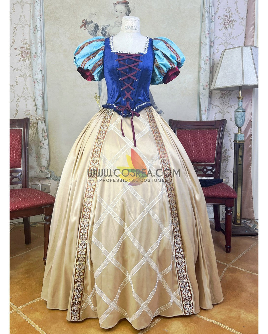 Princess Snow White With Custom Embroidered Trims Cosplay Costume - Cosrea  Cosplay