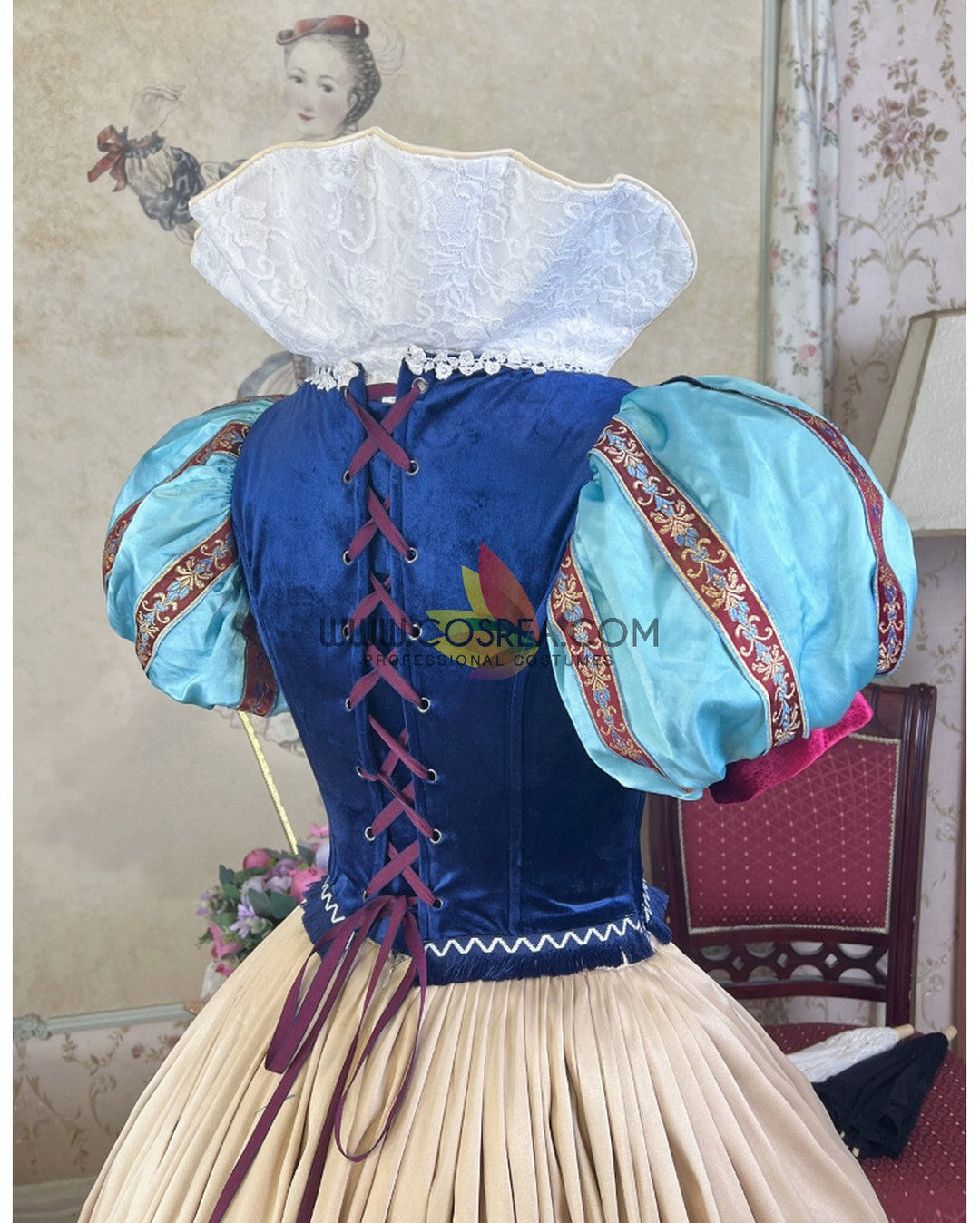 Princess Snow White With Custom Embroidered Trims Cosplay Costume - Cosrea  Cosplay