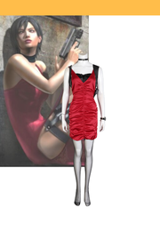 Cosrea Games Ada Wong Red Dress Resident Evil 4 Remake Cosplay Costume