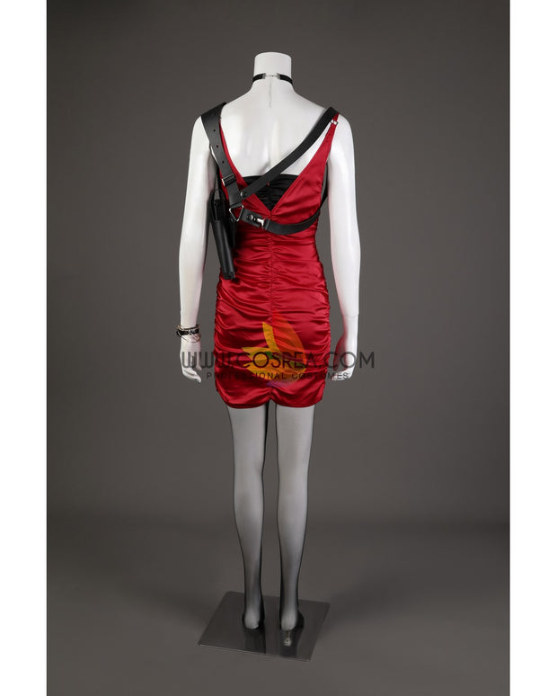 Cosrea Games Ada Wong Red Dress Resident Evil 4 Remake Cosplay Costume