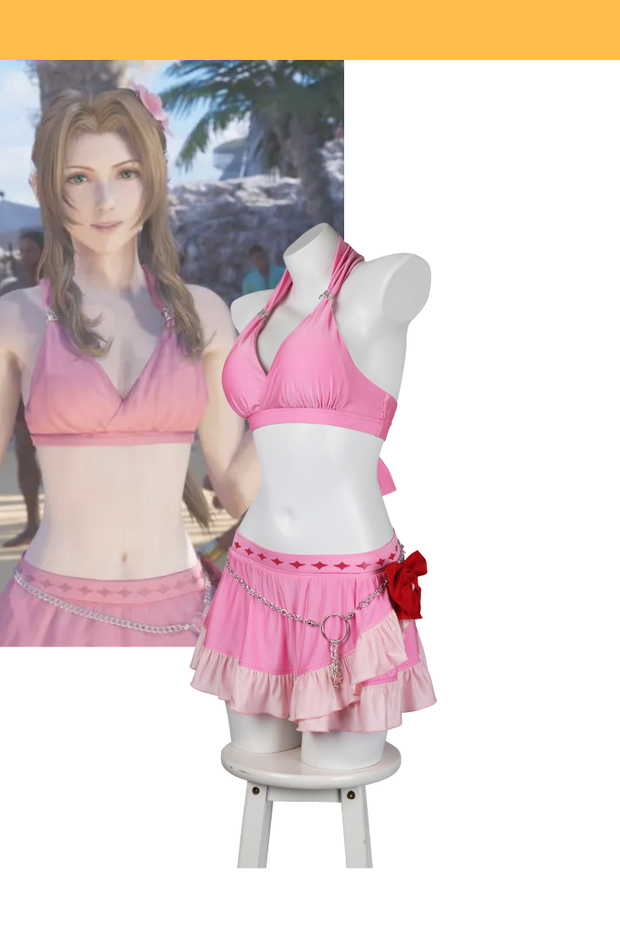 Cosrea Games Aerith Gainsborough Swimsuit Final Fantasy 7 Rebirth Custom Costume