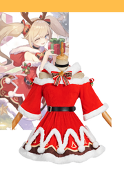 Cosrea Games Barbara Christmas Genshin Impact Limited Sizing Cosplay Costume