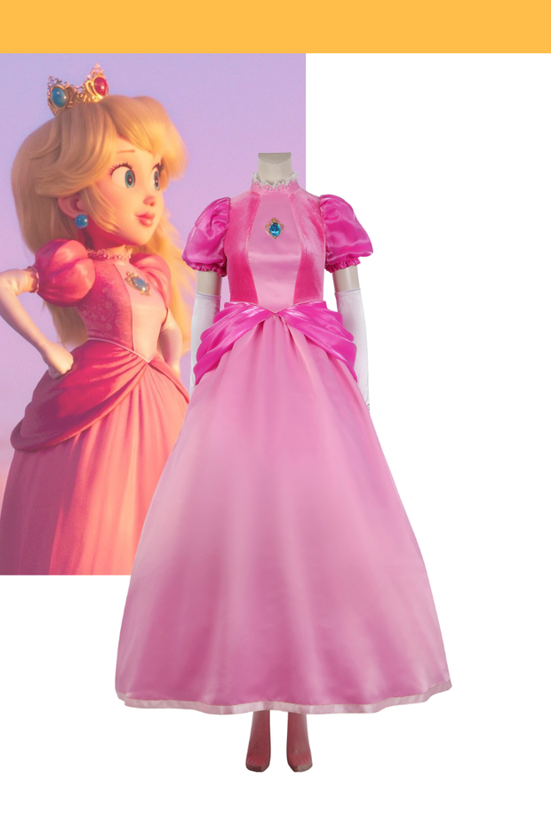 Cosrea Games Princess Peach The Super Mario Bros. Movie Cosplay Costume