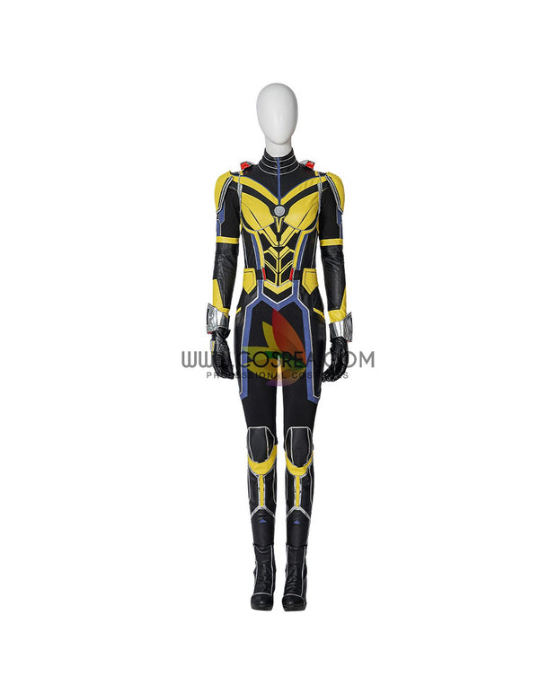 Cosrea Marvel Universe Janet Van Dyne Wasp PU Leather Cosplay Costume