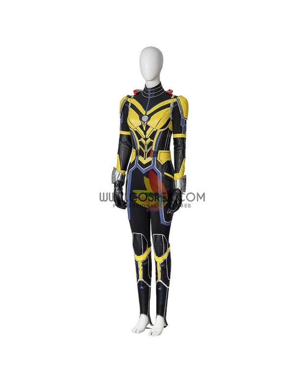 Cosrea Marvel Universe Janet Van Dyne Wasp PU Leather Cosplay Costume