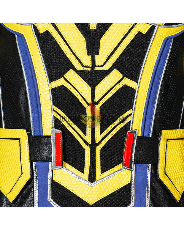 Cosrea Marvel Universe Janet Van Dyne Wasp PU Leather Cosplay Costume