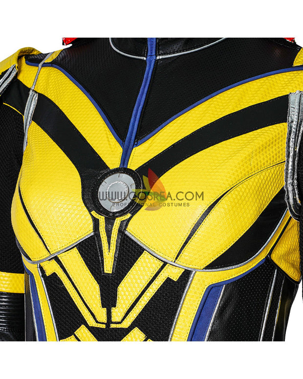 Cosrea Marvel Universe Janet Van Dyne Wasp PU Leather Cosplay Costume