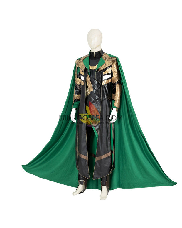 Cosrea Marvel Universe Loki PU Leather Cosplay Costume