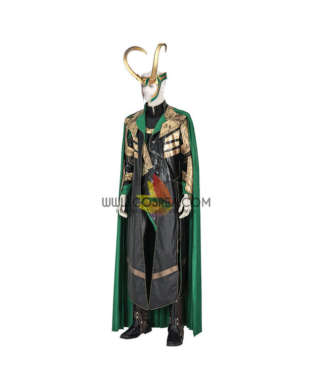 Cosrea Marvel Universe Loki PU Leather Cosplay Costume