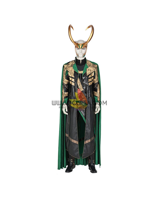 Cosrea Marvel Universe Loki PU Leather Cosplay Costume