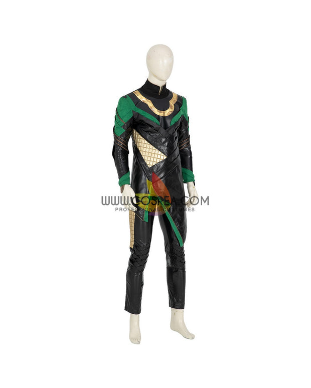 Cosrea Marvel Universe Loki PU Leather Cosplay Costume