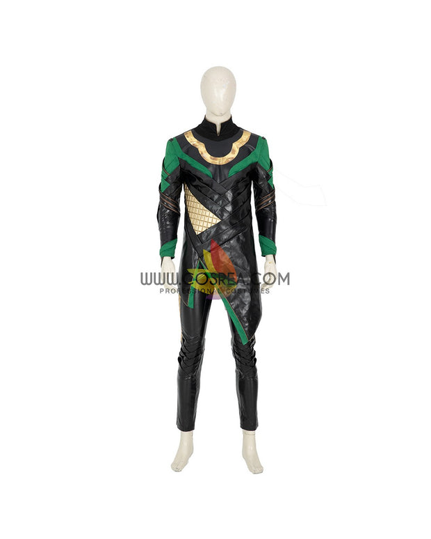 Cosrea Marvel Universe Loki PU Leather Cosplay Costume