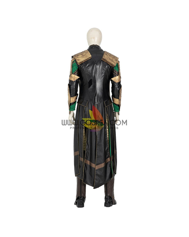 Cosrea Marvel Universe Loki PU Leather Cosplay Costume