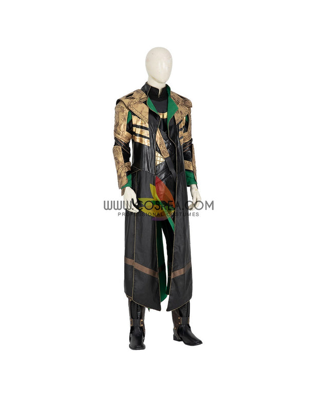 Cosrea Marvel Universe Loki PU Leather Cosplay Costume