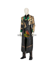 Cosrea Marvel Universe Loki PU Leather Cosplay Costume