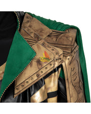 Cosrea Marvel Universe Loki PU Leather Cosplay Costume