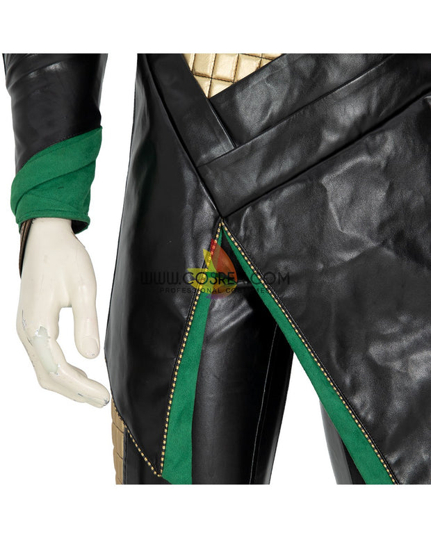 Cosrea Marvel Universe Loki PU Leather Cosplay Costume